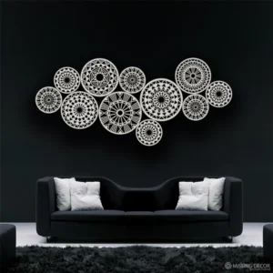 Dekoracja na Ścianę, Drewniane Ażurowe Panele Dekoracyjne AFRYKA 11szt 220x100 cm