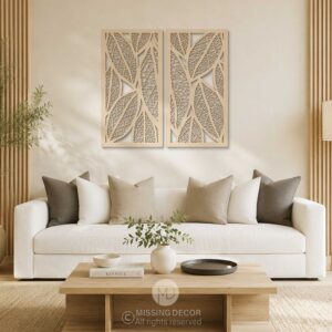 Dekoracja Na Ścianę, Obrazy Ażurowe BOTANIKA DYPTYK 100x100 cm