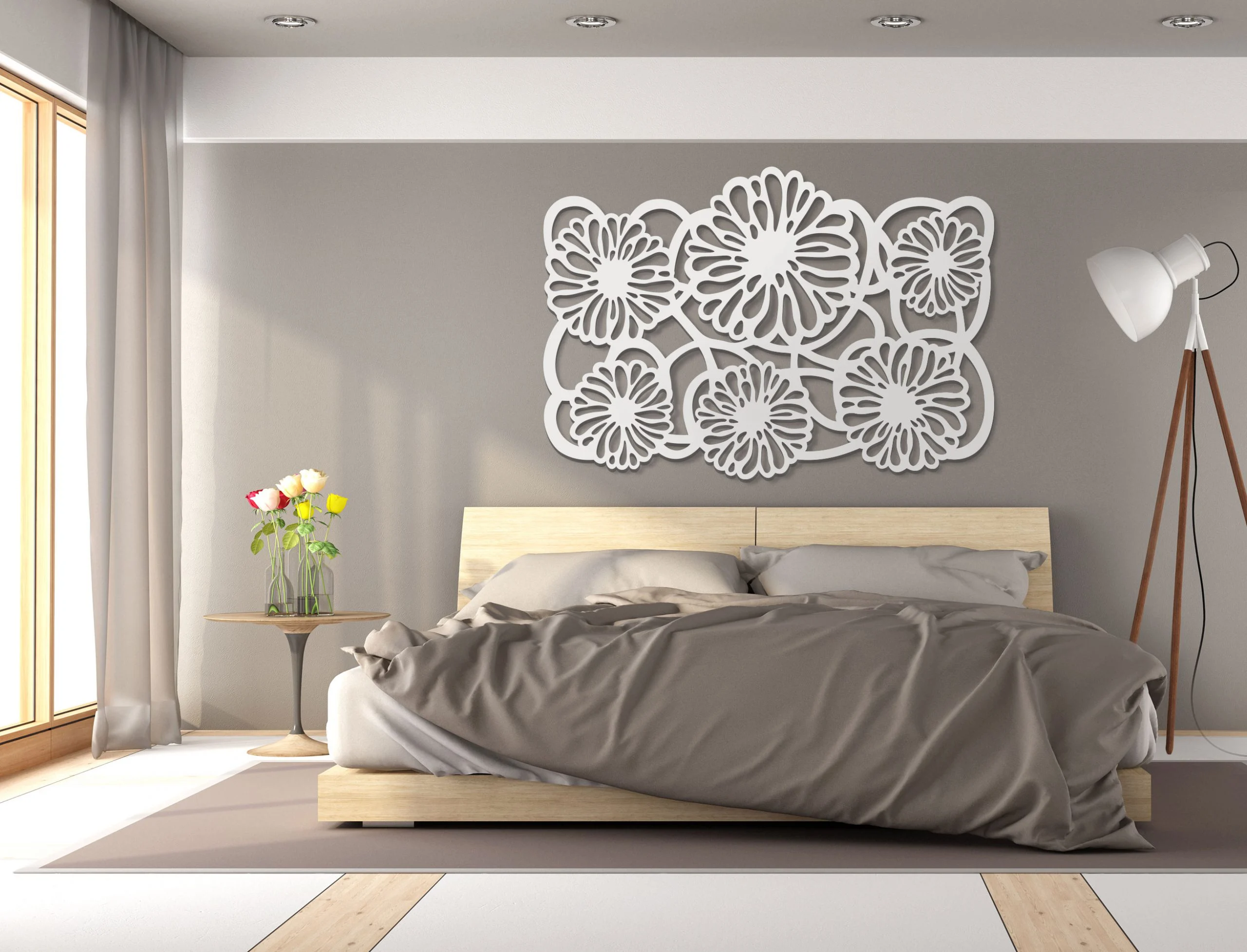 Dekoracja Na Ścianę, Obraz Ażurowy FLORESY 120x68 cm