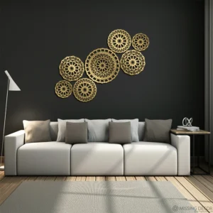 Dekoracja na Ścianę, Drewniane Ażurowe Panele Dekoracyjne KOSMO 7szt 160x100 cm