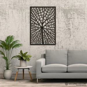 Dekoracja na Ścianę, Drewniany Ażurowy Panel Dekoracyjny ŁOPIAN 50x80 cm