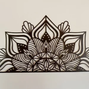 Dekoracja na Ścianę, Drewniany Ażurowy Panel Dekoracyjny MANDALA 120x60 cm