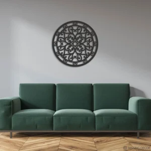 Dekoracja na Ścianę, Drewniany Ażurowy Panel Dekoracyjny MELUZYNA 60x60 cm
