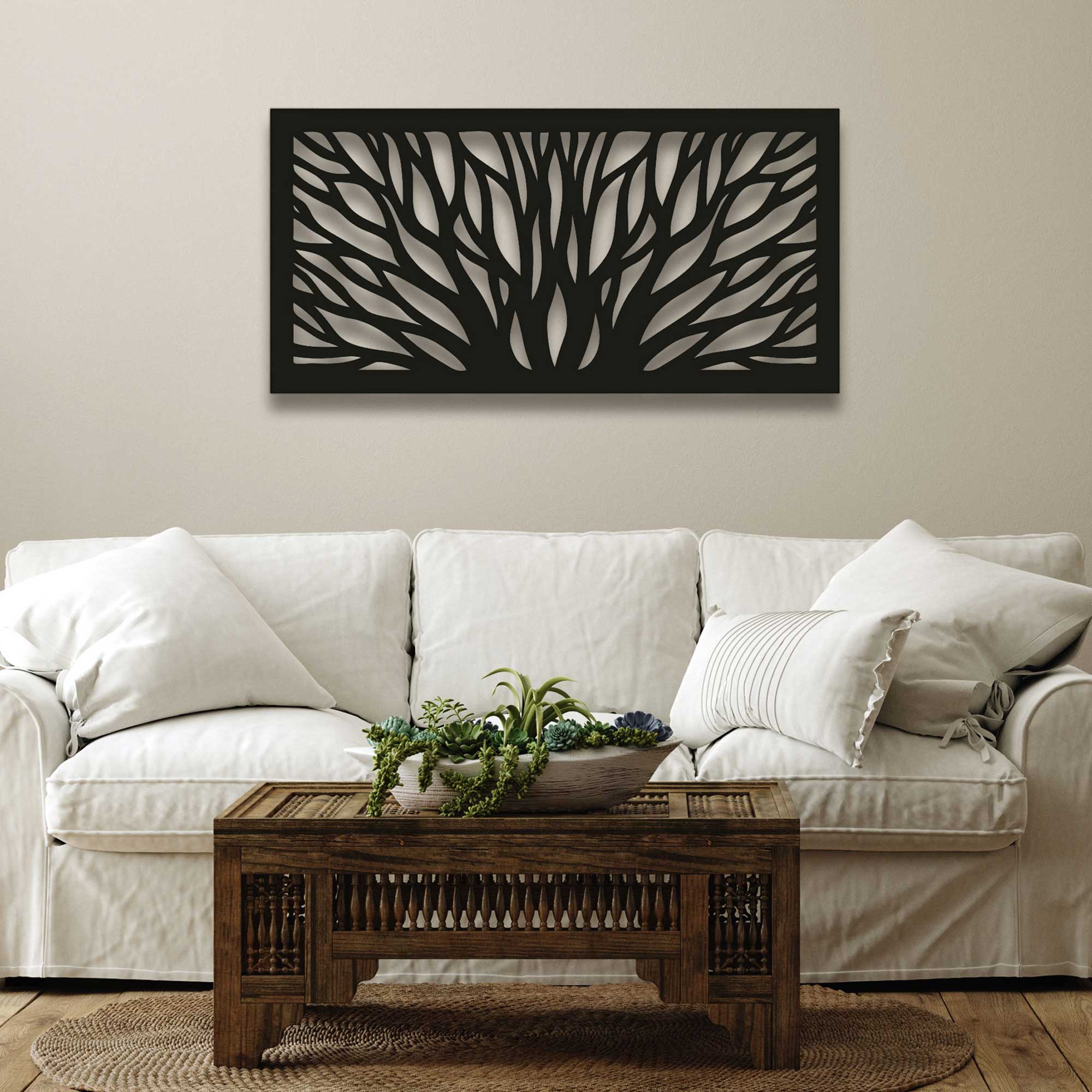 Dekoracja Na Ścianę, Obraz Ażurowy SYKAMOR 120x60 cm