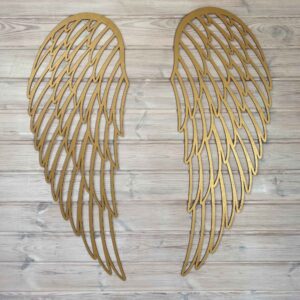 Dekoracja na Ścianę, Drewniane Ażurowe Panele Dekoracyjne Dyptyk ANGEL 80x100 cm