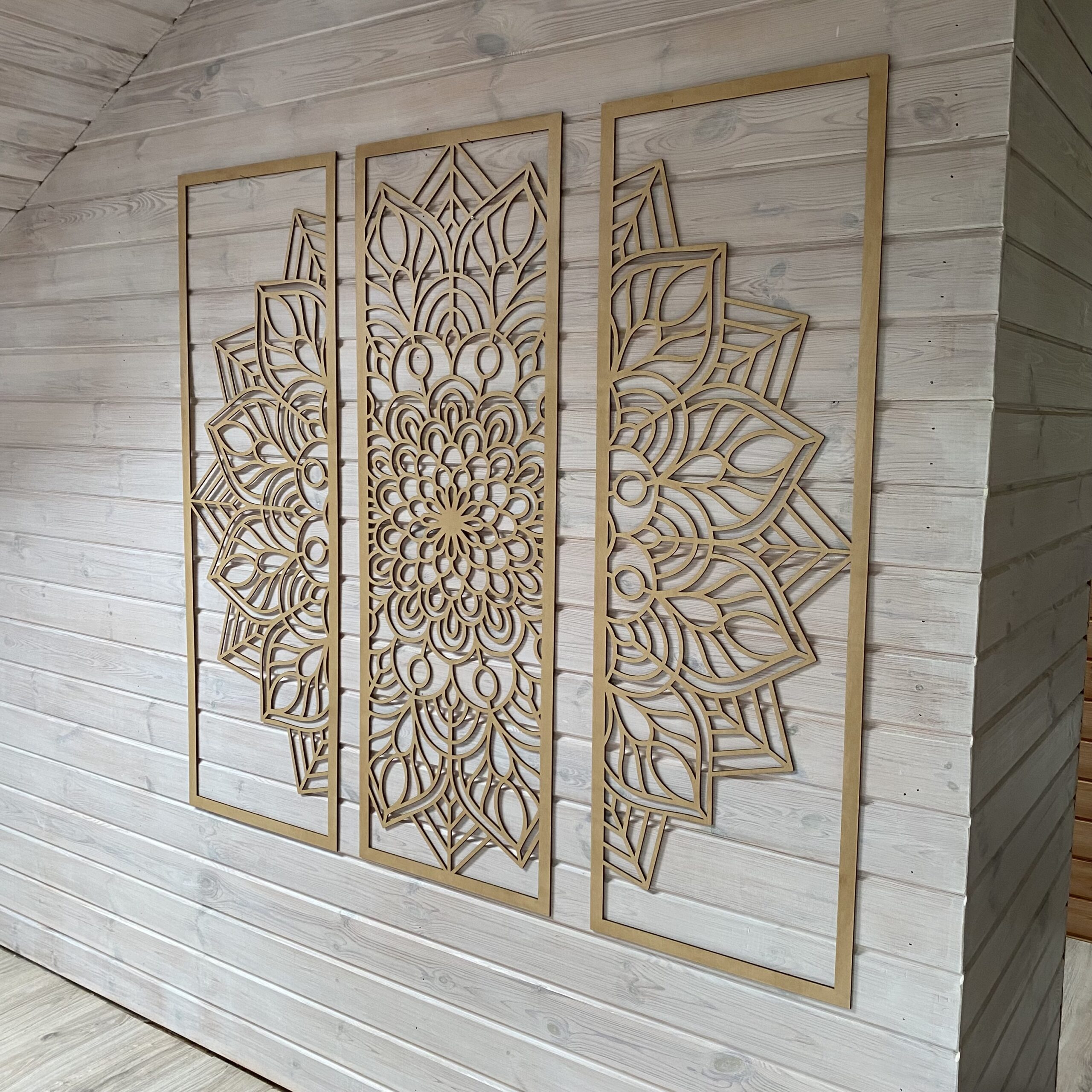 Drewniany Tryptyk Panele Ażurowe MANDALA 135 x 135cm - obrazek 9