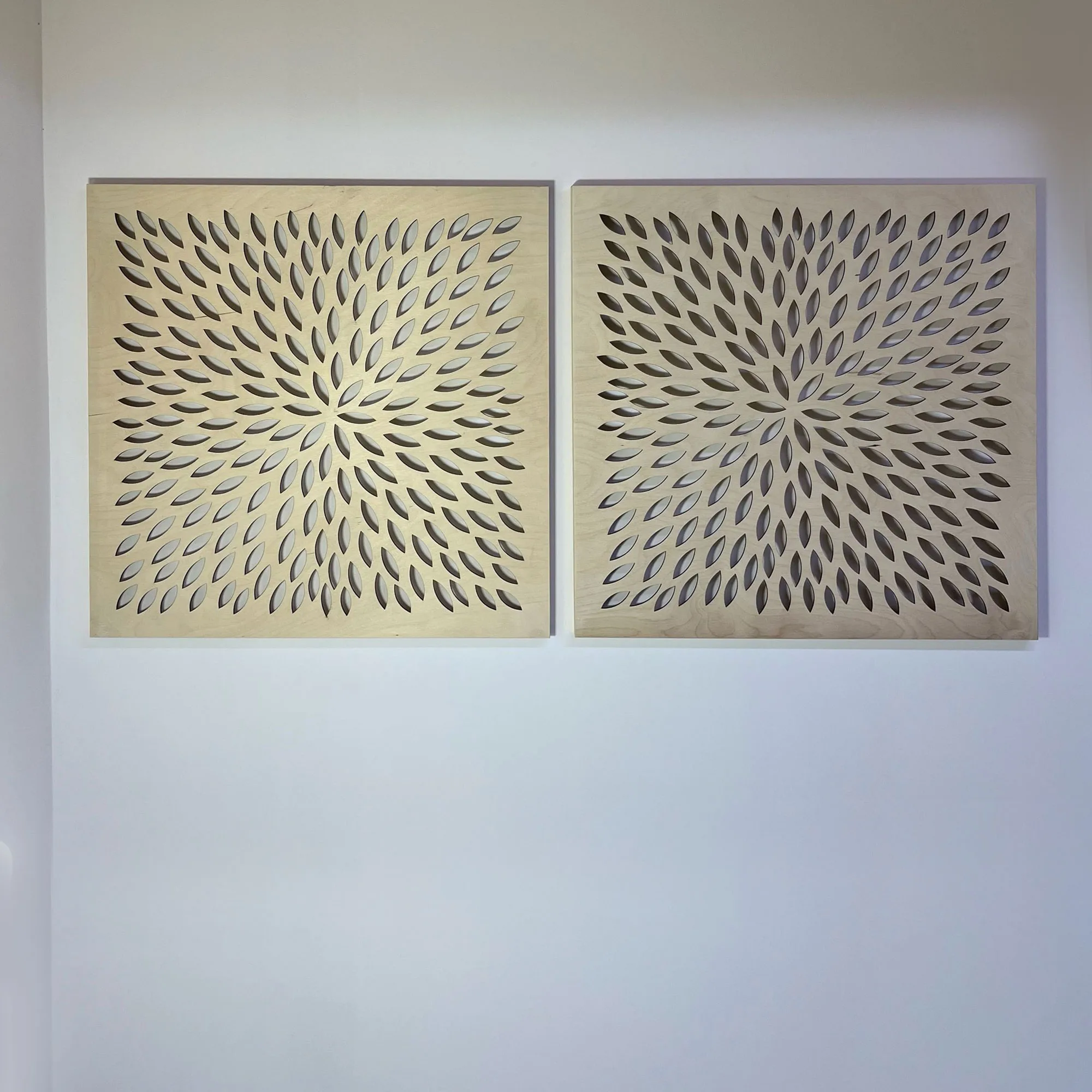 Dekoracja Na Ścianę, Obrazy Ażurowe, Dyptyk Abstrakcyjny RYŻ 100 x 50 cm - obrazek 4