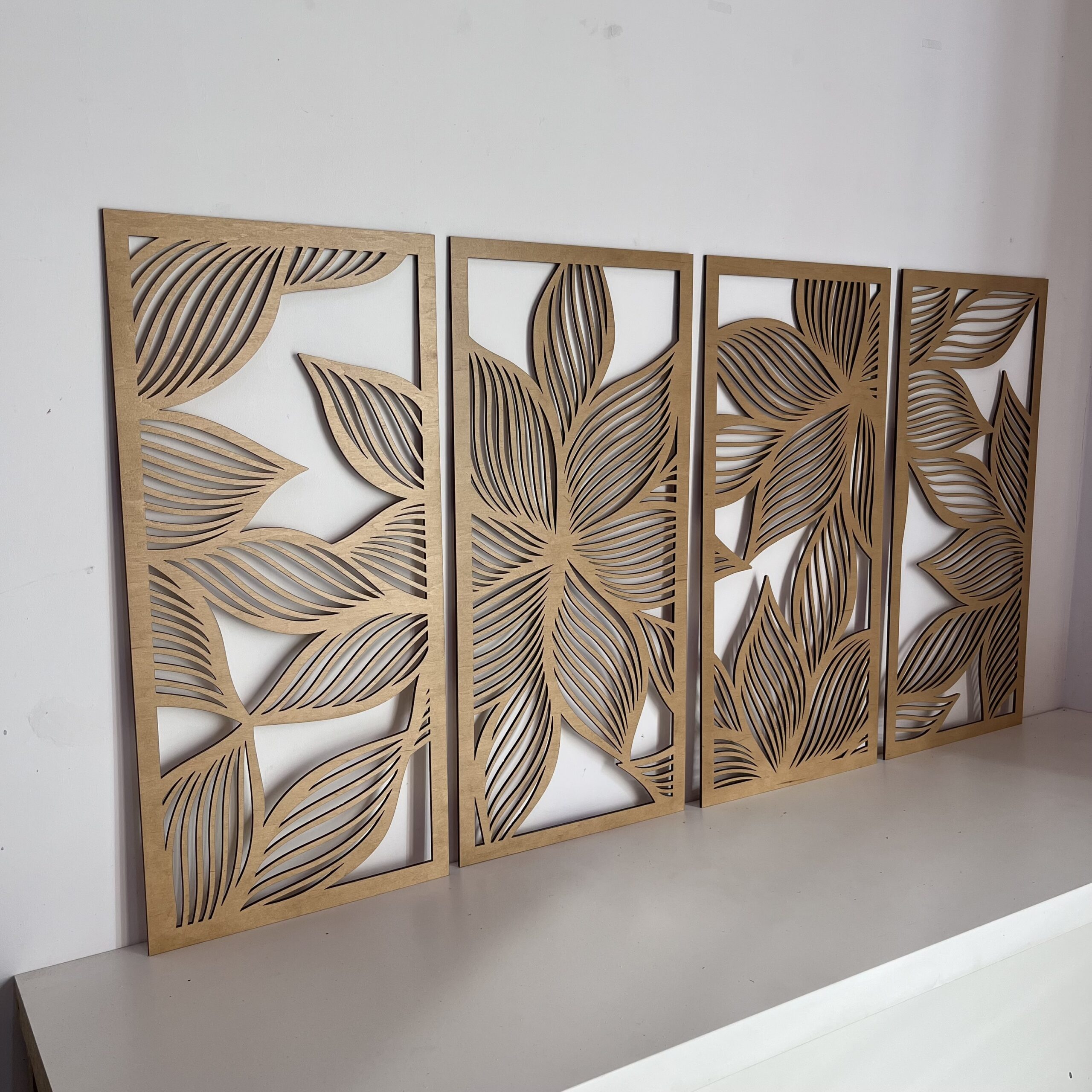 Dekoracja na Ścianę, Drewniane Ażurowe Panele Dekoracyjne DALIA, Komplet 4 Panele 132 X 70cm - obrazek 7