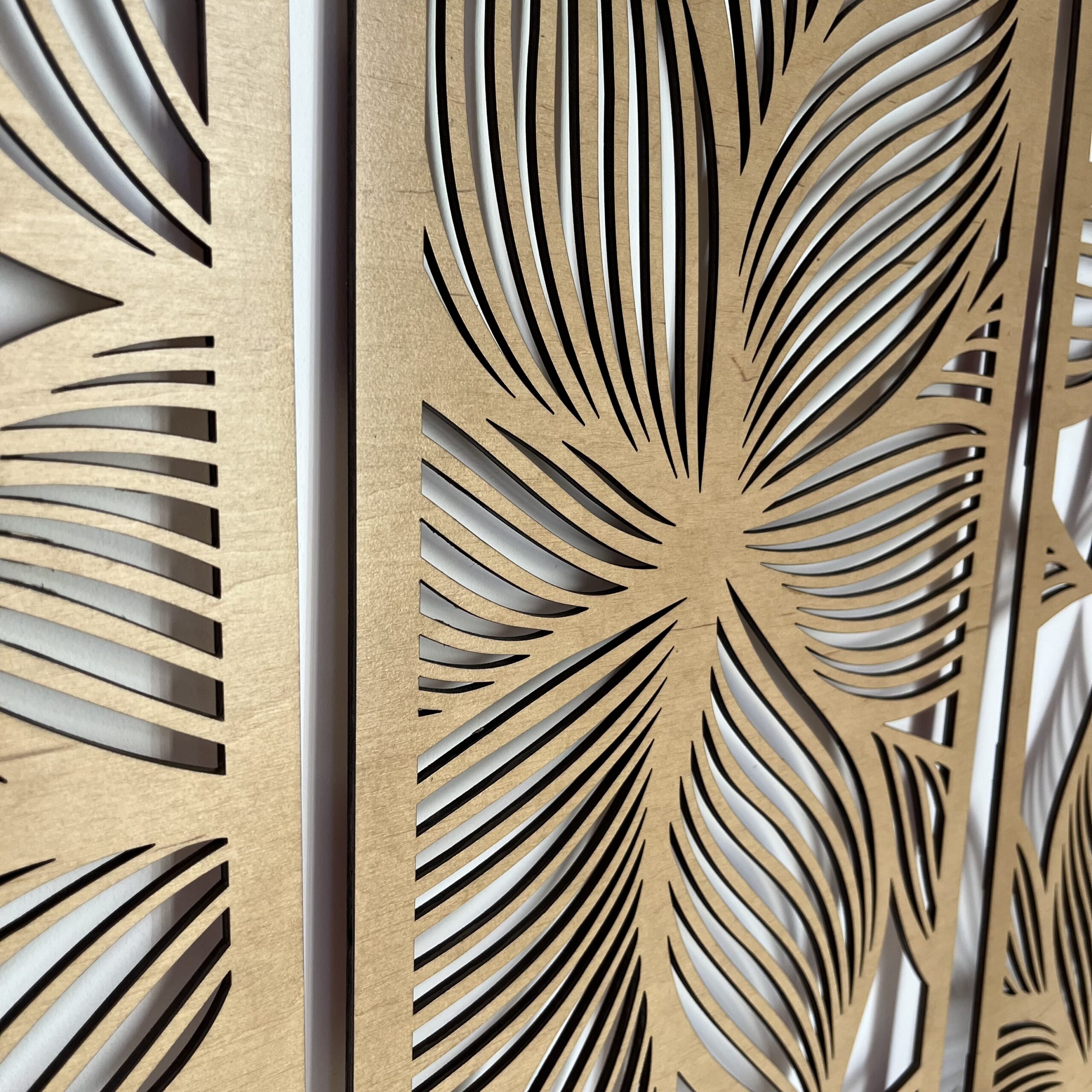 Dekoracja na Ścianę, Drewniane Ażurowe Panele Dekoracyjne DALIA, Komplet 4 Panele 132 X 70cm - obrazek 4
