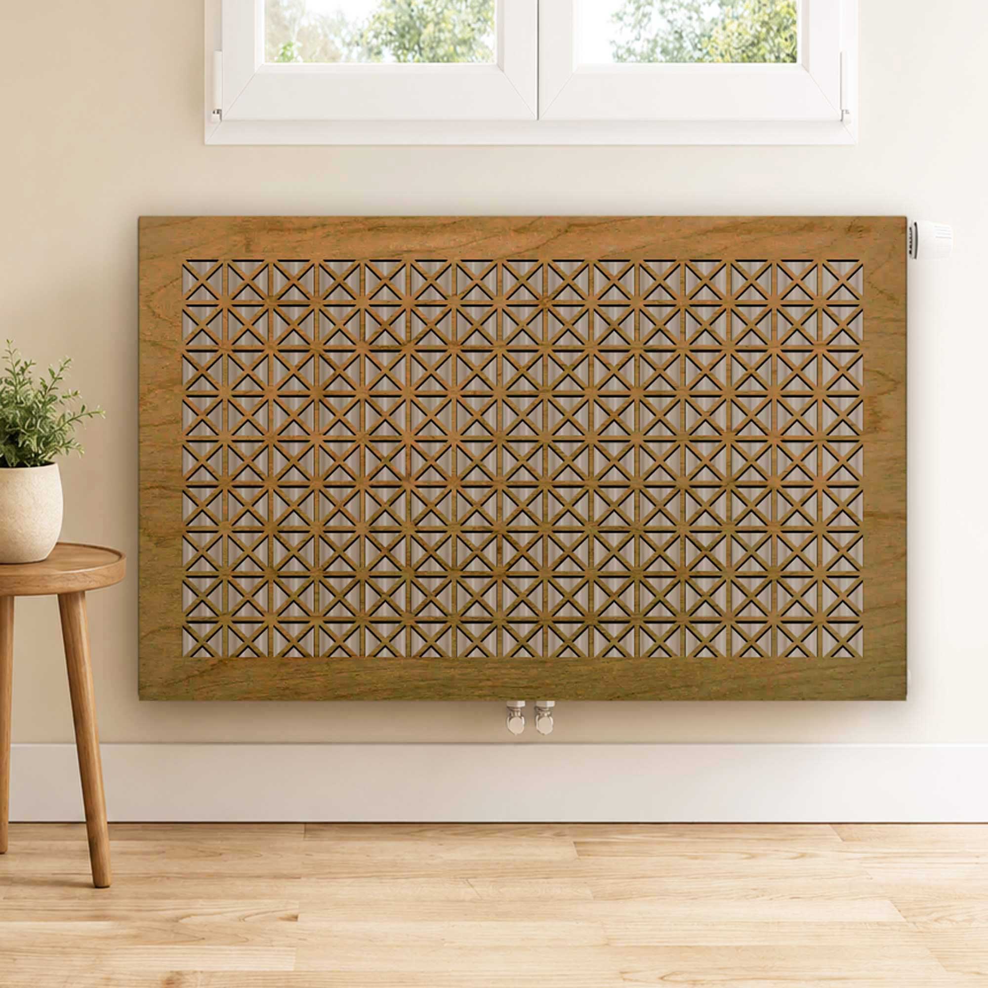 Drewniana Maskownica na Kaloryfer 90x60 cm Wzór-001 – Ażurowa Osłona Grzejnika na Ramie - obrazek 3