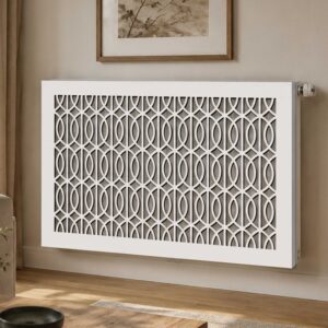 Drewniana Maskownica na Kaloryfer 90x60 cm Wzór-002 – Ażurowa Osłona Grzejnika na Ramie
