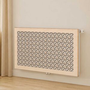 Drewniana Maskownica na Kaloryfer 90x60 cm Wzór-001 – Ażurowa Osłona Grzejnika na Ramie
