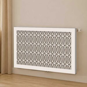 Drewniana Maskownica na Kaloryfer 90x60 cm Wzór-002 – Ażurowa Osłona Grzejnika na Ramie