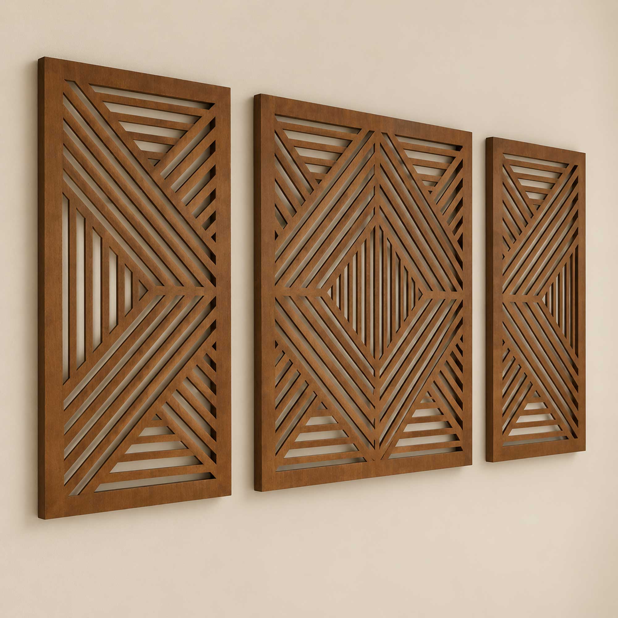 Dekoracja Na Ścianę, Obrazy Ażurowe Tryptyk SYMETRIA 158 x 80cm (całość) - obrazek 2